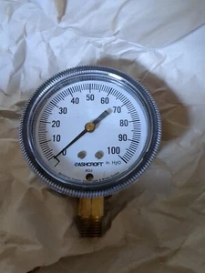 ASHCROFT #25 1490A 02L 1001W, Low Pressure Gauge: For Natural Gas & Other Gases - Picture 1 of 8