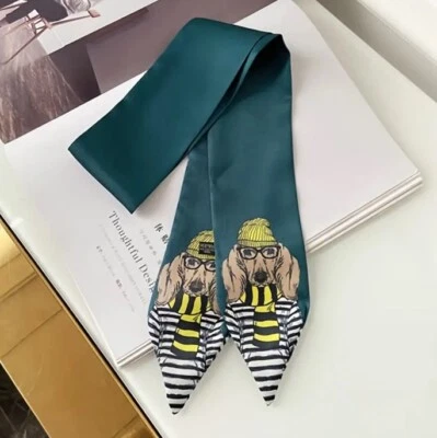 Corbatas de cuello médicas vintage para golf deportes campo seda perro vacaciones divertidas pequeñas flacas Foto 1 de 2