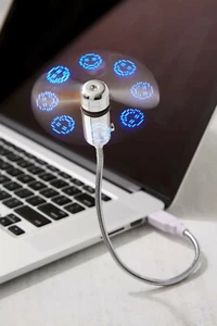 Urban Outfitters Desktop LED Message Fan with USB Power Cord - Picture 1 of 6