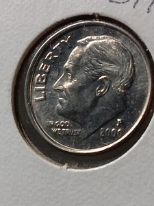 👉2000 OFF CENTER ERROR Roosevelt Dime Unc / BU  A/69  - Picture 1 of 3