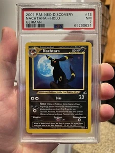PSA 7 Near Mint Nachtara Umbreon HOLO Pokemon German Neo Discovery WOTC POP 2 - Picture 1 of 7