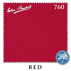 8' Simonis 760 Pool Billiard Table Cloth - Red - AUTHORIZED DEALER - Picture 1 of 3
