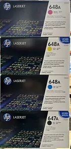 New Set of 4 HP 647A 648A Toners CE260A CE261A CE262A CE263A CYMK CP4025 CP4525 - Picture 1 of 9