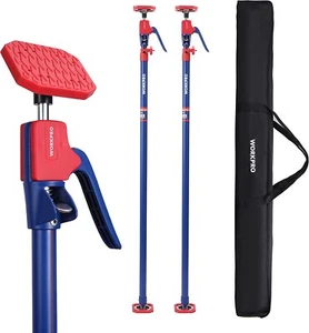 WORKPRO 2PCS Cabinet Jack Support Pole 54"-114" with 154 lbs Capacity Heavy Duty - Picture 1 of 11