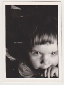 Vintage Little Boy Portrait Close Up Intense Look Silent Gaze Abstract Snapshot - Bild 1 von 7