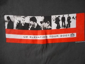 U2 Elevation 2001 Tour T-shirt Preowned Grunge shirt Gray Rock n Roll Concert  - Picture 1 of 12