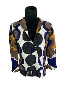 Blazer Joseph Ribkoff Talla 8 Colorido Retro Look Manga 3/4 - Imagen 1 de 12