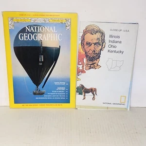 February 1977 National Geographic Magazine with Close Up USA Supplement  - Picture 1 of 10