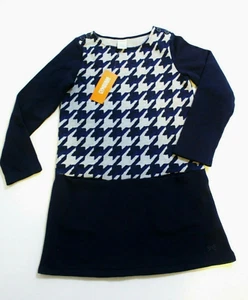 Gymboree Girl's Sweatshirt Dress Size 6 Navy Blue Gray - Picture 1 of 6