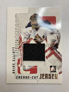 2008 Brian Elliot Two Color Crease Cut Jersey Patch Card NHL Hockey - Picture 1 of 3
