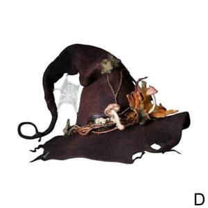Witches Hat Ladies Deluxe Halloween Witch Fancy Dress Hat Accessory 2023