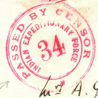 EGIPTO PRIMERA GUERRA MUNDIAL Raro *BIKANER CAMEL CORPS* Cubierta Militar INDIA CENSOR 1915 Adén A4G51 Foto 1 de 4