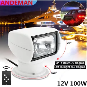 Foco marino de 100 W todoterreno camión coche barco luz de búsqueda 12 V con control remoto - Imagen 1 de 9