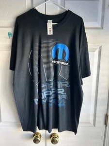  MOPAR LOGO SHORT SLEEVE BLACK MENS T SHIRT  XXL 2XL HORSEPOWER MUSCLE CAR  - Picture 1 of 1
