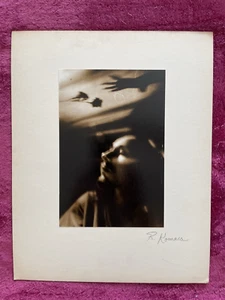 Vintage ABSTRACT ART PHOTOGRAPHY Signed Richard Komara 1970's MAN DREAMING #11 - Picture 1 of 7
