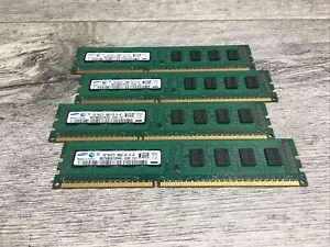 Lot 4 SAMSUNG 1GB 1Rx8 PC3-10600U-09-10-AO M378B2873FHO-CH9 MEMORY RAM A-9 - Picture 1 of 4