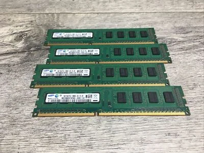 Lot 4 SAMSUNG 1GB 1Rx8 PC3-10600U-09-10-AO M378B2873FHO-CH9 MEMORY RAM A-9 - Image 1 of 4