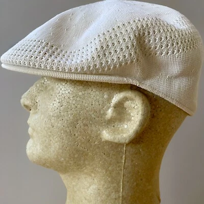 KANGOL тропический сетки шляпа вентилируемый мужской L белый Newsboy Summer легкий крышка - Изображение 1 из 4