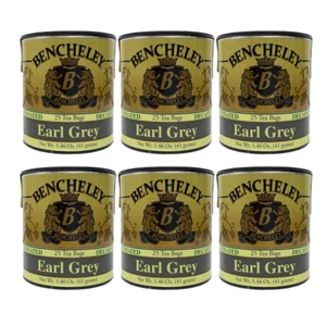 Earl Grey té descafeinado 6 latas 25 bolsitas de té (1,46 oz) Bencheley - Imagen 1 de 6