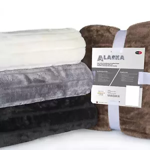 Kuscheldecke Tagesdecken Wohndecken Sofa Nerz Felloptik Webpelz Alaska CelinaTex - Bild 1 von 19