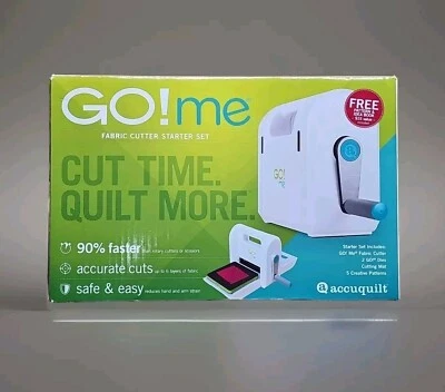 Juego de inicio de cortador de tela ACCUQUILT Go!me A Must The Serious Quilter nuevo sellado Foto 1 de 4