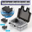 Outdoor Wall Switch Socket IP66 Waterproof Dust Proof Power Outlet UK Plug