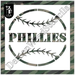 4"x4" Clear Plastic Stencil - Phillies Baseball (SCA116) (.007")***** - Picture 1 of 2