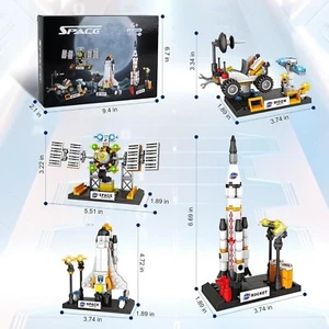 Space Exploration Shuttle Toys for Boys, STEM Aerospace Building Kit Toy with Ro - Picture 1 of 7