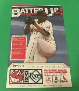 CLEVELAND INDIANS 2009 GAME PROGRAM FAUSTO CARMONA MAY 2009 SERIES 7 vs TB RAYS - Picture 1 of 1