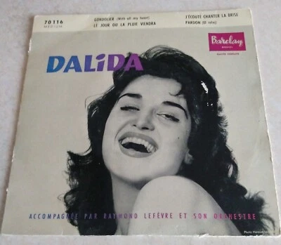 Dalida  Gondolier  1957  Barclay ‎ 70116   Chanson, Vocal  VG+ - Image 1 of 4