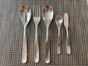 5 Pc Robert Welch SCOOP MIRROR P Russell Clarke Serving Set Sugar Spoon - Picture 1 of 10