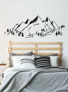 MOUNTAINS WALL DECAL WITH MORE TREES - Bild 1 von 5