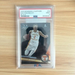 2023-24 Bowman U Chrome Sapphire Dalton Knecht Black /10 Tennessee Lakers PSA 9 - Picture 1 of 1