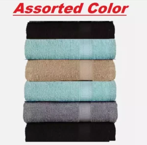 Set of 6 Extra Large Cotton Bath Towels For Bathroom Absorbent Shower Towel Bulk - Picture 1 of 4
