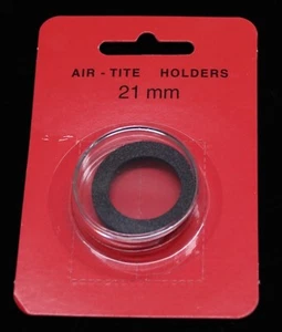 21mm AIRTITE COIN CAPSULE with Black Ring, LIBERTY / BUFFALO & JEFFERSON NICKELS - Picture 1 of 6