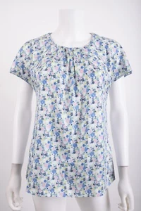 Boden Womans Florence Top Shirt Blouse UK 10 US 6 Blue floral Silk Blend NWT - Picture 1 of 6