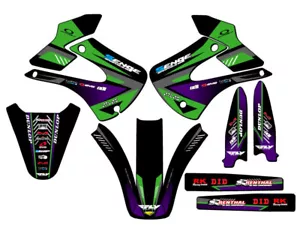 2001-2013 KX 100 SURGE Green Senge Graphics Kit Compatible with Kawasaki - Foto 1 di 10