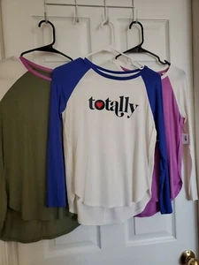 Lot X3 Girls Old Navy L/S, Lightweight/Loosefit Shirts, Size 10-12, BRAND NEW! - Picture 1 of 7