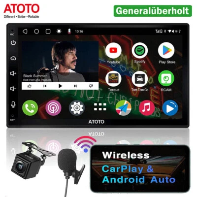 ATOTO A6PF Doppel-DIN 7 Zoll Android Autoradio GPS Wireless Carplay + HD Camera - Bild 1 von 4