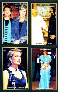 OFFERTA COLLEZIONE NIGER 4 FOGLIETTI LADY DIANA FRANCOBOLLI Stamps - Timbres - - Picture 1 of 1