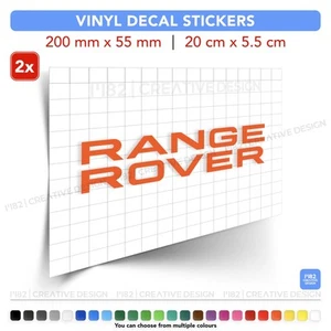 2x Range Rover Car Vinyl Decal Stickers Side Skirt Window Bumper | 200mm x 55mm - Picture 1 of 6