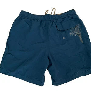 Caribbean Swimwear Men’s L Board Shorts Blue Sailing Ocean Surf Trunks - Picture 1 of 8