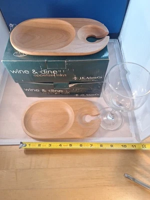 Wine and Dine Appetizer Trays J.K.Adams Co Vtg  Set Of 10 In 2 Boxes - Image 1 of 4