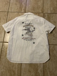Polo Ralph Lauren NUEVO Para Hombres Elegante Camisa de Algodón Blanco Con Botones Talla 2XL Águila - Imagen 1 de 8