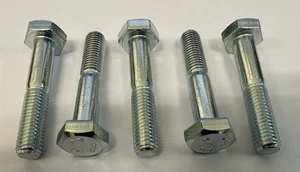 M6, SHORT, Hex Bolts, Part Threaded, BZP, Metric, 8.8 High Tensile. - Picture 1 of 3