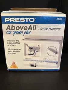 Vintage Presto Above All Undercabinet Electric Can Opener Plus 50605 White 1994 - Picture 1 of 6