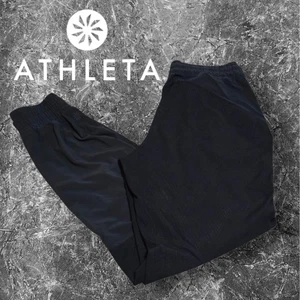Athleta Mixed Media Patterned Jogger Tech Pants Style 591354 Black S - Picture 1 of 10