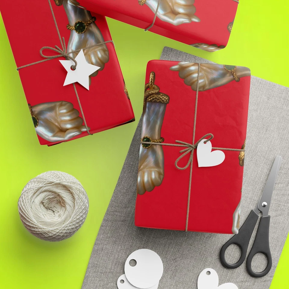  Pearl Figa Red Gift Wrap - Image 1 of 1