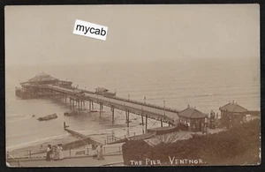 Postcard Isle of Wight the Pier at Ventnor posted 1912 RP - Picture 1 of 2