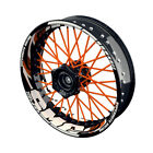 Felgenaufkleber Motorrad Wheelsticker für KTM SMC Razor orange - S